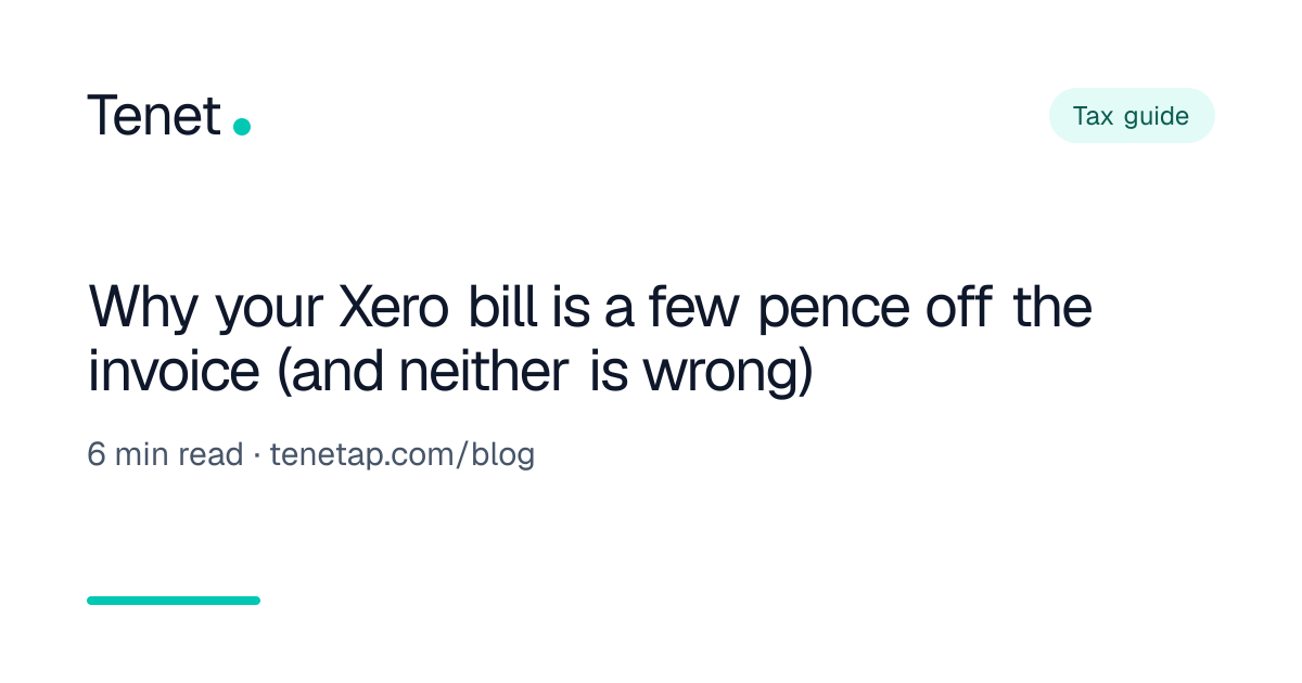 Why your Xero bill is a few pence off the invoice (and neither is wrong ...